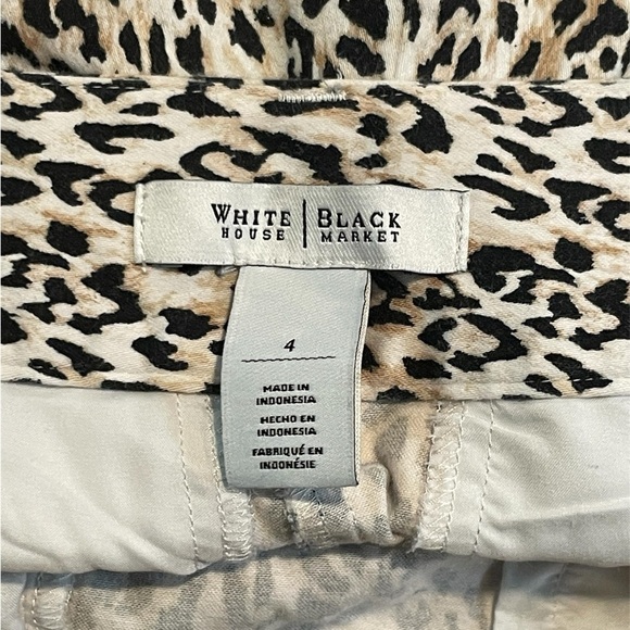 White House Black Market Leopard Print Shorts Gently Worn Size 4 - Picture 3 of 3